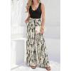 imageBTFBM Two Piece Sets For Women Summer 2026 Spring Outfits Casual Sleeveless Wide Leg Pants Sets Beach Vacation ClothesFloral Apricot Black