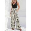 imageBTFBM Two Piece Sets For Women Summer 2026 Spring Outfits Casual Sleeveless Wide Leg Pants Sets Beach Vacation ClothesFloral Apricot Black