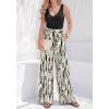 imageBTFBM Two Piece Sets For Women Summer 2026 Spring Outfits Casual Sleeveless Wide Leg Pants Sets Beach Vacation ClothesFloral Apricot Black