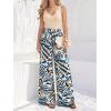 imageBTFBM Two Piece Sets For Women Summer 2026 Spring Outfits Casual Sleeveless Wide Leg Pants Sets Beach Vacation ClothesFloral Apricot Blue