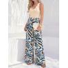 imageBTFBM Two Piece Sets For Women Summer 2026 Spring Outfits Casual Sleeveless Wide Leg Pants Sets Beach Vacation ClothesFloral Apricot Blue