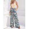 imageBTFBM Two Piece Sets For Women Summer 2026 Spring Outfits Casual Sleeveless Wide Leg Pants Sets Beach Vacation ClothesFloral Apricot Blue