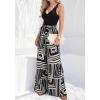 imageBTFBM Two Piece Sets For Women Summer 2026 Spring Outfits Casual Sleeveless Wide Leg Pants Sets Beach Vacation ClothesFloral Black