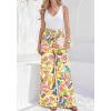imageBTFBM Two Piece Sets For Women Summer 2026 Spring Outfits Casual Sleeveless Wide Leg Pants Sets Beach Vacation ClothesFloral Multicolored