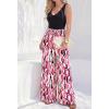 imageBTFBM Two Piece Sets For Women Summer 2026 Spring Outfits Casual Sleeveless Wide Leg Pants Sets Beach Vacation ClothesFloral White Rose Red