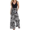 imageBTFBM Two Piece Sets For Women Summer 2026 Spring Outfits Casual Sleeveless Wide Leg Pants Sets Beach Vacation ClothesFloral Black