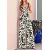imageBTFBM Jumpsuits For Women Casual 2026 Floral Strapless Jumpsuit Wide Leg Rompers Beach Vacation Clothes Summer OutfitsFloral Army Green Beige