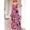 imageBTFBM Jumpsuits For Women Casual 2026 Floral Strapless Jumpsuit Wide Leg Rompers Beach Vacation Clothes Summer OutfitsFloral Black Pink