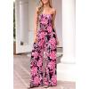 imageBTFBM Jumpsuits For Women Casual 2026 Floral Strapless Jumpsuit Wide Leg Rompers Beach Vacation Clothes Summer OutfitsFloral Black Pink