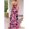imageBTFBM Jumpsuits For Women Casual 2026 Floral Strapless Jumpsuit Wide Leg Rompers Beach Vacation Clothes Summer OutfitsFloral Black Pink