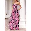 imageBTFBM Jumpsuits For Women Casual 2026 Floral Strapless Jumpsuit Wide Leg Rompers Beach Vacation Clothes Summer OutfitsFloral Black Pink