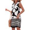 imageBTFBM Casual Summer Dresses for Women 2026 Spring Sleeveless Boho Floral Tank Mini Sun Dress Beach Vacation SundressesFloral White Black