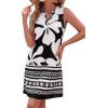 imageBTFBM Casual Summer Dresses for Women 2026 Spring Sleeveless Boho Floral Tank Mini Sun Dress Beach Vacation SundressesFloral White Black