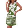 imageBTFBM Casual Summer Dresses for Women 2026 Spring Sleeveless Boho Floral Tank Mini Sun Dress Beach Vacation SundressesFloral White Green