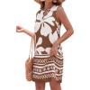 imageBTFBM Casual Summer Dresses for Women 2026 Spring Sleeveless Boho Floral Tank Mini Sun Dress Beach Vacation SundressesFloral White Khaki