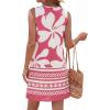 imageBTFBM Casual Summer Dresses for Women 2026 Spring Sleeveless Boho Floral Tank Mini Sun Dress Beach Vacation SundressesFloral White Pink