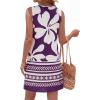 imageBTFBM Casual Summer Dresses for Women 2026 Spring Sleeveless Boho Floral Tank Mini Sun Dress Beach Vacation SundressesFloral White Purple