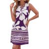 imageBTFBM Casual Summer Dresses for Women 2026 Spring Sleeveless Boho Floral Tank Mini Sun Dress Beach Vacation SundressesFloral White Purple