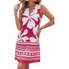 imageBTFBM Casual Summer Dresses for Women 2026 Spring Sleeveless Boho Floral Tank Mini Sun Dress Beach Vacation SundressesFloral White Red