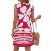 imageBTFBM Casual Summer Dresses for Women 2026 Spring Sleeveless Boho Floral Tank Mini Sun Dress Beach Vacation SundressesFloral White Red