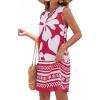 imageBTFBM Casual Summer Dresses for Women 2026 Spring Sleeveless Boho Floral Tank Mini Sun Dress Beach Vacation SundressesFloral White Red