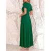 imageBTFBM Formal Dresses for Women Summer Outfits V Neck Ruffle Sleeve A Line Maxi Elegant Cocktail Wedding Guest Dress 2026Green