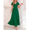 imageBTFBM Formal Dresses for Women Summer Outfits V Neck Ruffle Sleeve A Line Maxi Elegant Cocktail Wedding Guest Dress 2026Green