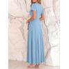 imageBTFBM Formal Dresses for Women Summer Outfits V Neck Ruffle Sleeve A Line Maxi Elegant Cocktail Wedding Guest Dress 2026Light Blue
