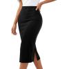 imageBTFBM Womens Pencil Skirt 2026 Spring Below Knee Bodycon Stretch High Waist Midi Skirts for Business Casual Office WorkBlack