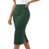 imageBTFBM Womens Pencil Skirt 2026 Spring Below Knee Bodycon Stretch High Waist Midi Skirts for Business Casual Office WorkGreen