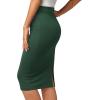imageBTFBM Womens Pencil Skirt 2026 Spring Below Knee Bodycon Stretch High Waist Midi Skirts for Business Casual Office WorkGreen