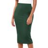 imageBTFBM Womens Pencil Skirt 2026 Spring Below Knee Bodycon Stretch High Waist Midi Skirts for Business Casual Office WorkGreen