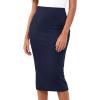 imageBTFBM Womens Pencil Skirt 2026 Spring Below Knee Bodycon Stretch High Waist Midi Skirts for Business Casual Office WorkNavy Blue