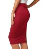 imageBTFBM Womens Pencil Skirt 2026 Spring Below Knee Bodycon Stretch High Waist Midi Skirts for Business Casual Office WorkRed