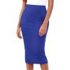 imageBTFBM Womens Pencil Skirt 2026 Spring Below Knee Bodycon Stretch High Waist Midi Skirts for Business Casual Office WorkRoyal Blue