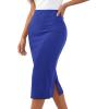 imageBTFBM Womens Pencil Skirt 2026 Spring Below Knee Bodycon Stretch High Waist Midi Skirts for Business Casual Office WorkRoyal Blue