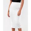 imageBTFBM Womens Pencil Skirt 2026 Spring Below Knee Bodycon Stretch High Waist Midi Skirts for Business Casual Office WorkWhite
