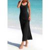 imageBTFBM Satin Dress Sleeveless Scoop Neck Summer Dresses for Women Elegant 2026 Loose Party Sundresses Fashion ClothingBlack