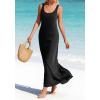 imageBTFBM Satin Dress Sleeveless Scoop Neck Summer Dresses for Women Elegant 2026 Loose Party Sundresses Fashion ClothingBlack