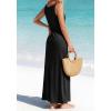 imageBTFBM Satin Dress Sleeveless Scoop Neck Summer Dresses for Women Elegant 2026 Loose Party Sundresses Fashion ClothingBlack
