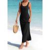 imageBTFBM Satin Dress Sleeveless Scoop Neck Summer Dresses for Women Elegant 2026 Loose Party Sundresses Fashion ClothingBlack