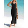imageBTFBM Satin Dress Sleeveless Scoop Neck Summer Dresses for Women Elegant 2026 Loose Party Sundresses Fashion ClothingBlack