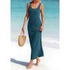 imageBTFBM Satin Dress Sleeveless Scoop Neck Summer Dresses for Women Elegant 2026 Loose Party Sundresses Fashion ClothingDark Blue