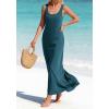 imageBTFBM Satin Dress Sleeveless Scoop Neck Summer Dresses for Women Elegant 2026 Loose Party Sundresses Fashion ClothingDark Blue