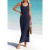 imageBTFBM Satin Dress Sleeveless Scoop Neck Summer Dresses for Women Elegant 2026 Loose Party Sundresses Fashion ClothingNavy Blue