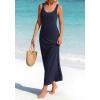 imageBTFBM Satin Dress Sleeveless Scoop Neck Summer Dresses for Women Elegant 2026 Loose Party Sundresses Fashion ClothingNavy Blue