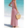 imageBTFBM Satin Dress Sleeveless Scoop Neck Summer Dresses for Women Elegant 2026 Loose Party Sundresses Fashion ClothingPink