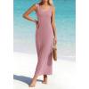 imageBTFBM Satin Dress Sleeveless Scoop Neck Summer Dresses for Women Elegant 2026 Loose Party Sundresses Fashion ClothingPink