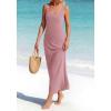imageBTFBM Satin Dress Sleeveless Scoop Neck Summer Dresses for Women Elegant 2026 Loose Party Sundresses Fashion ClothingPink