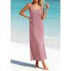 imageBTFBM Satin Dress Sleeveless Scoop Neck Summer Dresses for Women Elegant 2026 Loose Party Sundresses Fashion ClothingPink